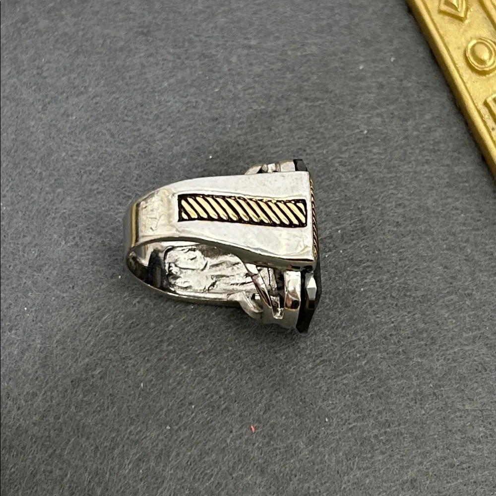 Black Tourmaline and 14KGE Statement Ring